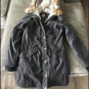 Fur lined long jacket